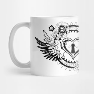 Steampunk Winged Mechanical Heart Mug